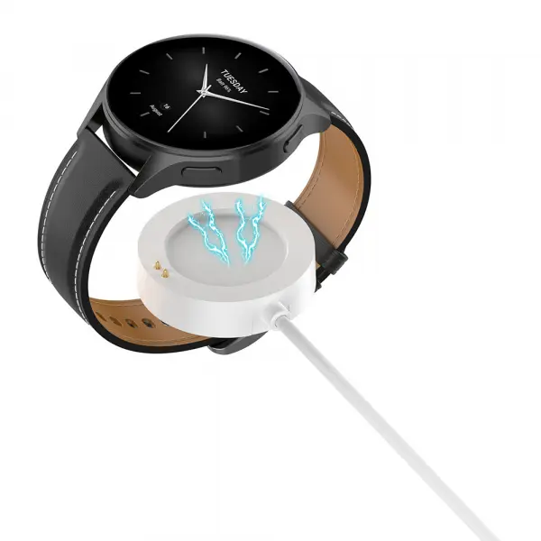 Cablu Incarcare Techsuit TXC5 pentru Xiaomi Watch Series, USB-A, Alba