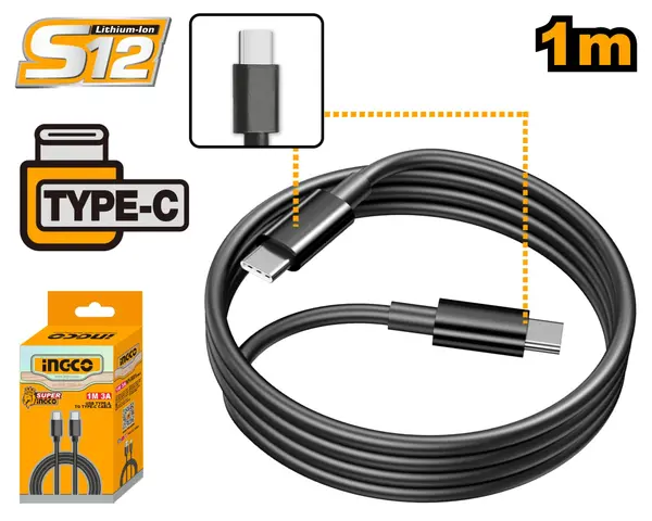 Cablu Incarcare USB-C la USB-C 1m INGCO IUCC02