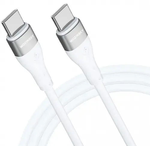 Cablu Incarcare USB-C - USB-C WZK WSTCC2, 65W, 2m, Alb