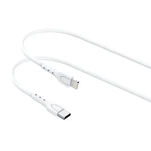Cablu Lemontti Type-C compatibil cu Lightning, 1.2m, Alb