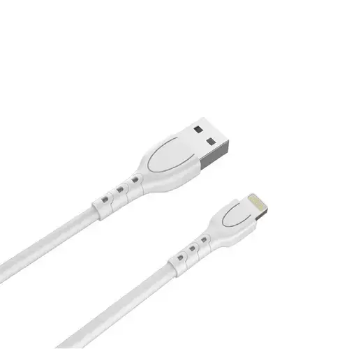Cablu Lemontti USB A la tip Lightning, 0.5m, Alb