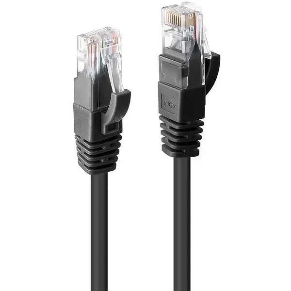 Cablu Lindy 2m Cat.6 U/UTP, Black Cablu Lindy 2m Cat.6 U/UTP, Black