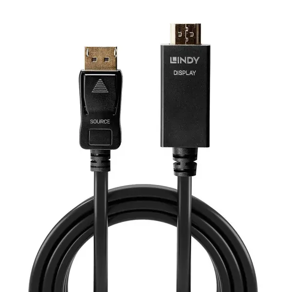 Cablu Lindy DisplayPort la HDMI 10.2G 2m Cablu Lindy DisplayPort la HDMI 10.2G 2m