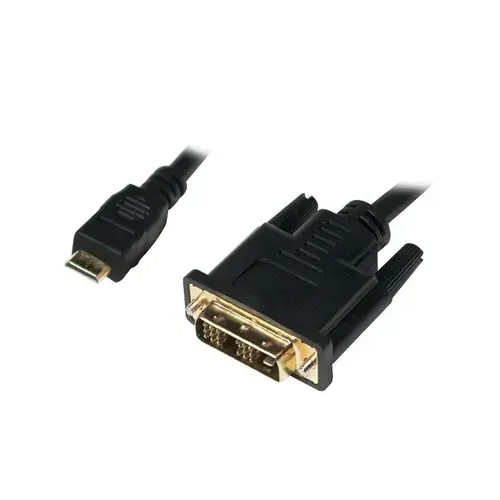 Cablu LOGILINK CHM002, Mini-HDMI - DVI-D SL, 1m, conectori auriti (Negru)