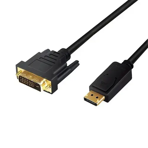 Cablu LOGILINK CV0131, DisplayPort - DVI-D DL, 2m, conectori auriti, Full HD/60Hz (Negru)