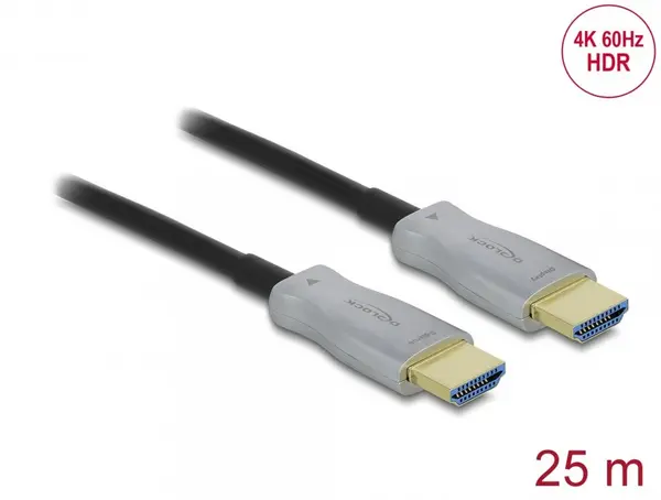 Cablu optic activ HDMI 4K60Hz HDR T-T 25m, Delock 85016