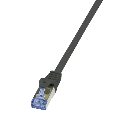 Cablu patch cord S/FTP LOGILINK Cat7, LSZH, cupru, 600MHz, mufe RJ45 Cat6a, 2 m, AWG26, dublu ecranat, Negru