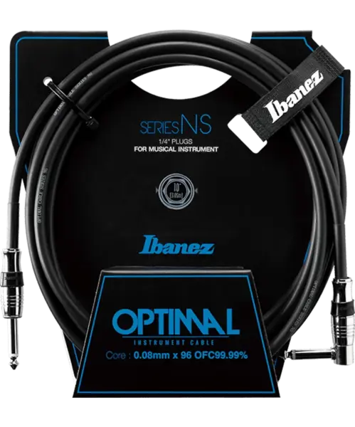 Cablu pentru chitară Ibanez NS10L, 6,3 mm / 6,3 mm, 3 m, negru
