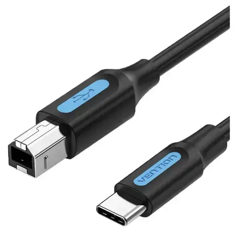 Cablu pentru Imprimanta Vention CQUBG, USB-C la USB, 1.5m, Negru