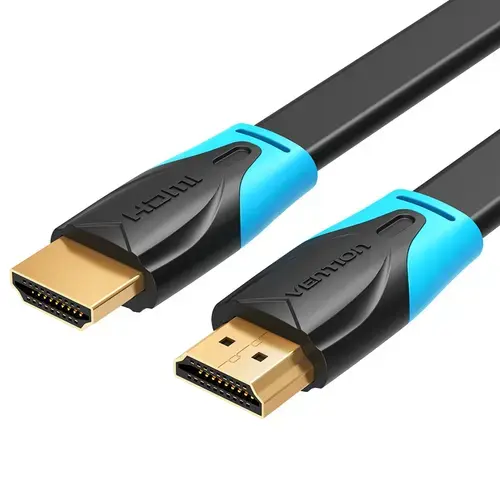 Cablu plat Vention VAA-B02-L100, HDMI 1.4 , Full HD 1080P, Ultra HD 4K si 3D, 1 m, Negru