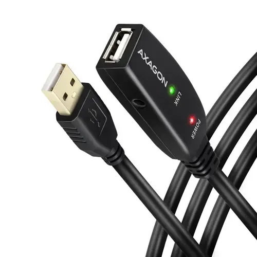 Cablu Prelungitor activ AXAGON ADR-207 USB 2.0, 7.5 m, Negru