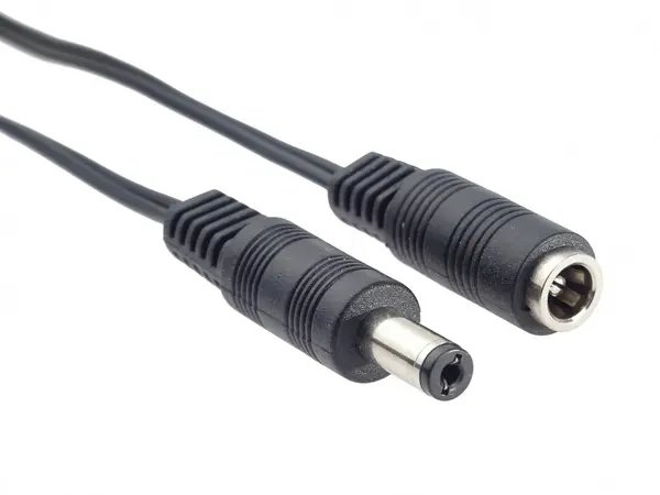 Cablu prelungitor de alimentare DC 5.5 mm x 2.1 mm T-M 3m Negru, Goobay 71399