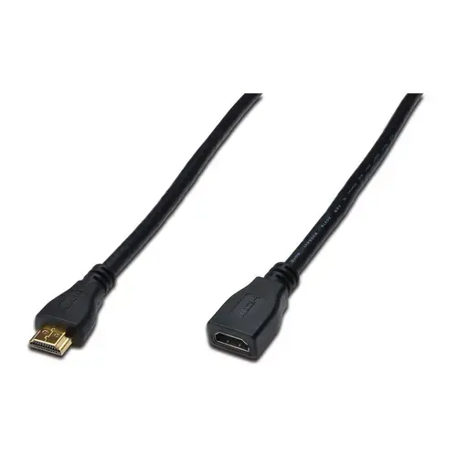 Cablu prelungitor de mare viteza Digitus , HDMI A tata mama , 3m , Negru