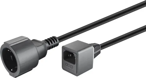 Cablu prelungitor pentru UPS C14 la Schuko 0.2m siguranta 10A, Goobay 51476