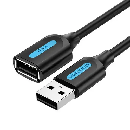 Cablu prelungitor USB 2.0, tata la mama, Vention CBIBG, 1.5m, Negru
