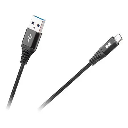 Cablu Rebel RB-6000-100-B, USB - MICRO USB, 1 m (Negru)