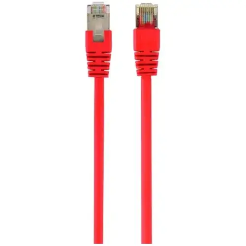 Cablu S/FTP GEMBIRD Cat6a, LSZH, cupru, 2 m, rosu, AWG27, dublu ecranat PP6A-LSZHCU-R-2M