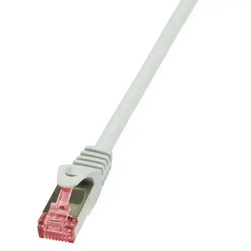 Cablu S/FTP LOGILINK Cat6, LSZH, cupru, 0.25 m, gri, AWG27, dublu ecranat CQ2012S