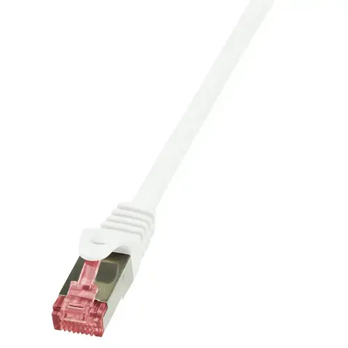 Cablu S/FTP LOGILINK Cat6, LSZH, cupru, 5 m, alb, AWG27, dublu ecranat CQ2071S