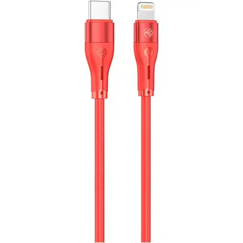 Cablu silicon Tellur Type-C to Lightning, PD30W, 1m, Rosu