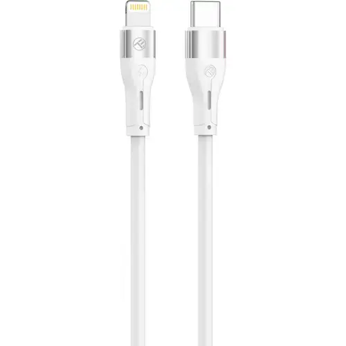 Cablu silicon Tellur Type-C to tip Lightning, PD30W, 1m, Alb