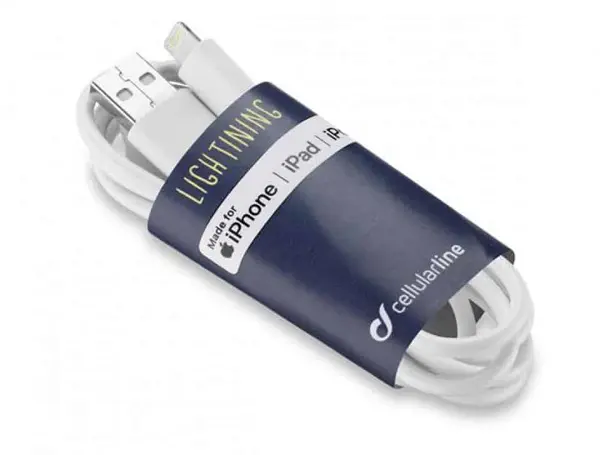Cablu Techaway - 5989, USB-A/Lightning, 0.9 m, alb