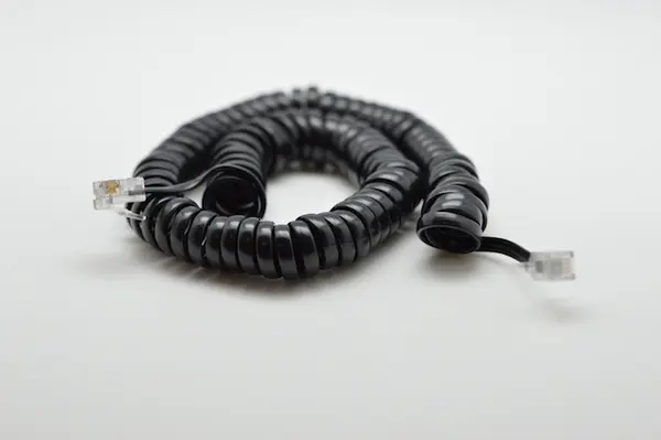 Cablu Telefon-Receptor 4 fire 4,5m/negru Engros