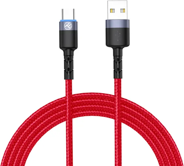 Cablu Tellur - TLL155334, USB-A/USB-C, 1.2 m, rosu