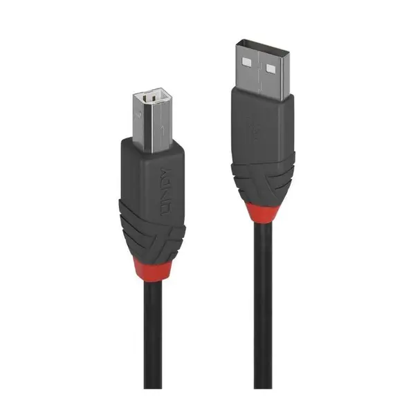 Cablu transfer Lindy LY-36675, USB 2.0 Type A to B, 5m, Anthra Line
