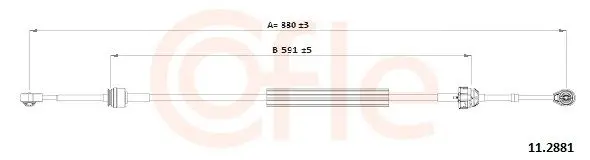 cablu,transmisie manuala COFLE 11.2881