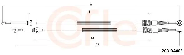 cablu,transmisie manuala COFLE 92.2CB.DA003
