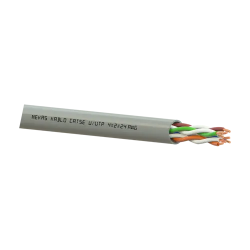 Cablu U/UTP, cat 5e, 4x2x24 AWG, Cupru, 305m - Mekas Kablo MEK90-4x2x24-5U