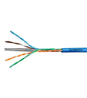 Cablu U/UTP Cat.6 Schrack, 4x2xAWG23/1, 300MHz, PVC, albastru, rola 305m, HSKU423P13