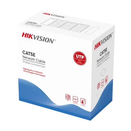 Cablu U/UTP Cat5e 0.45mm, cupru integral, cutie 305 metri - Hikvision DS-1LN5E-EU-C7