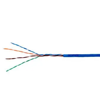 Cablu U/UTP Schrack Cat.5e, 4x2xAWG24/1, PVC, albastru, cutie 305m (HSEKU424P1)