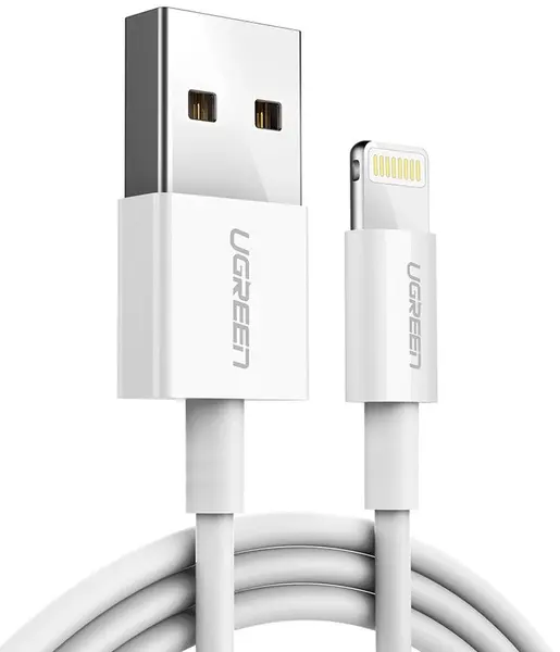 Cablu Ugreen - US155, USB-A/Lightining, 2 m, alb