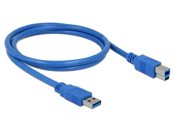 Cablu USB 3.0 tip A la tip B 1m T-T Bleu, Delock 82580