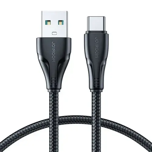 Cablu USB Joyroom - USB C 3A Seria Surpass pentru incarcare rapida si transfer de date 1,2 m, Negru