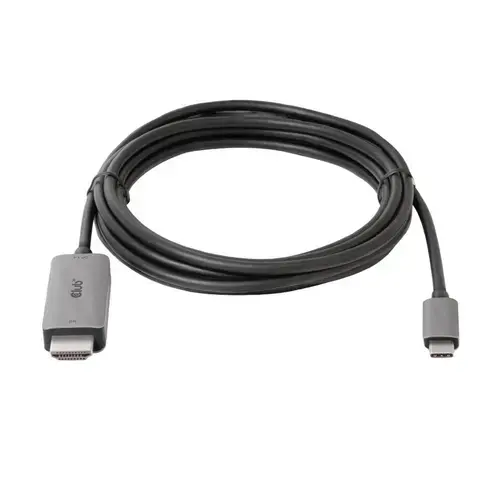 Cablu USB tip C la HDMI CLUB3D Quick View, 3m, 4K120Hz, HDR10, DSC1.2 (Negru)