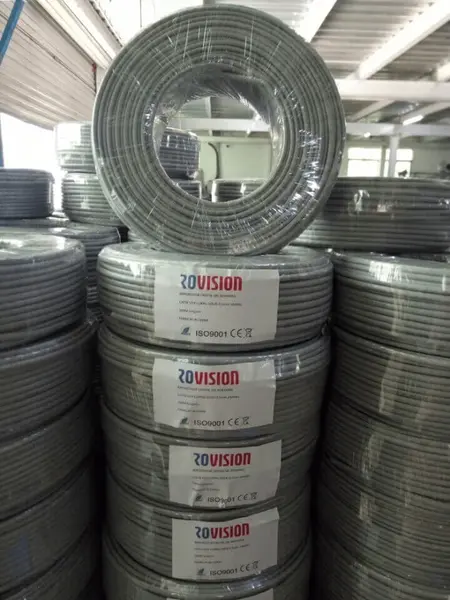 Cablu UTP CAT5E cupru 0.5mm 24AWG, rola 100m, gri, Rovision