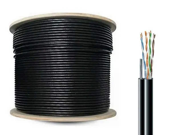 Cablu UTP CAT5E, din cupru, 4x2x24 AWG, cu sufa metalica, rola 305 metri, Safer ADM-UTP5EPE-SUFA-305M