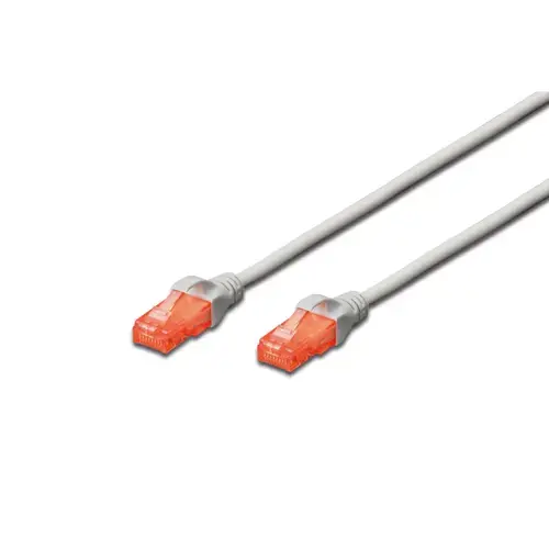 Cablu UTP de retea Digitus, CAT 6, 1 m (Alb/Portocaliu)