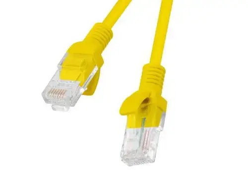 Cablu UTP Lanberg PCU6-10CC-0050-Y, CAT.6, 0.5m (Galben)