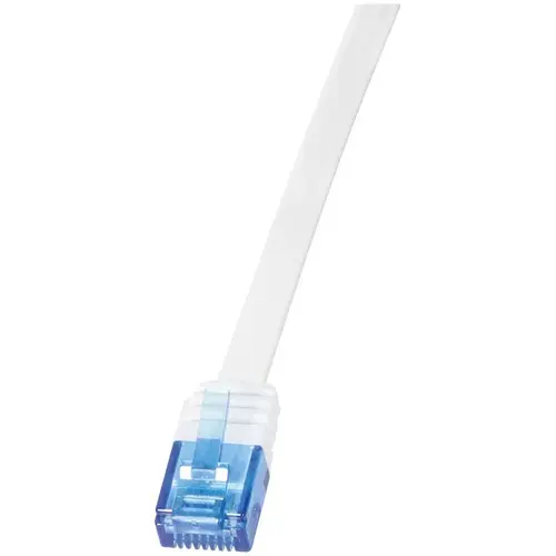 Cablu UTP LOGILINK Cat6, cupru, flat, 10 m, alb, AWG32, CF2091U