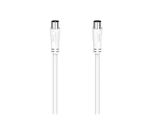 Cablu video Coaxial HAMA 205045, 1.5m, 90dB (Alb)