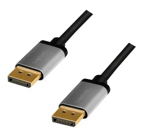 Cablu video Logilink CDA0102 DisplayPort Male - DisplayPort Male, v1.2, 3 m (Negru/Gri)