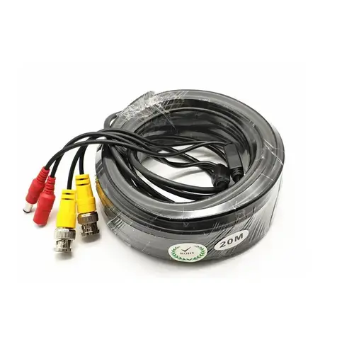 Cablu video si alimentare 20 metri LN-EC04-20M; conectori DC si BNC; Putere Video: 26 AWG