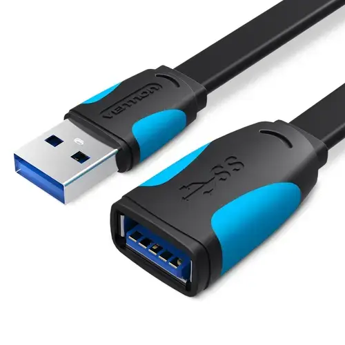 Cablul de extensie plat, USB 3.0 Mama-USB 3.0 Tata, 3 metri, Vention