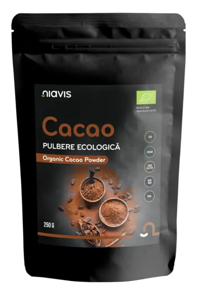 Cacao pulbere raw ecologica, 250g, Niavis