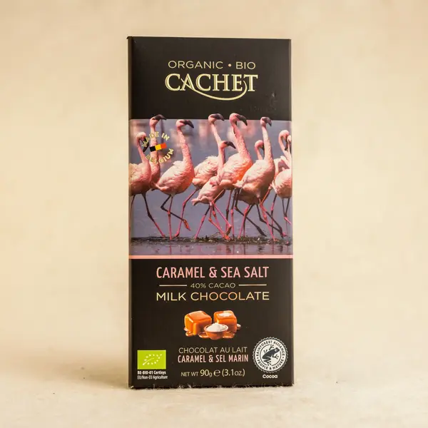 Cachet ciocolata caramel si sare 40% 90g ECO